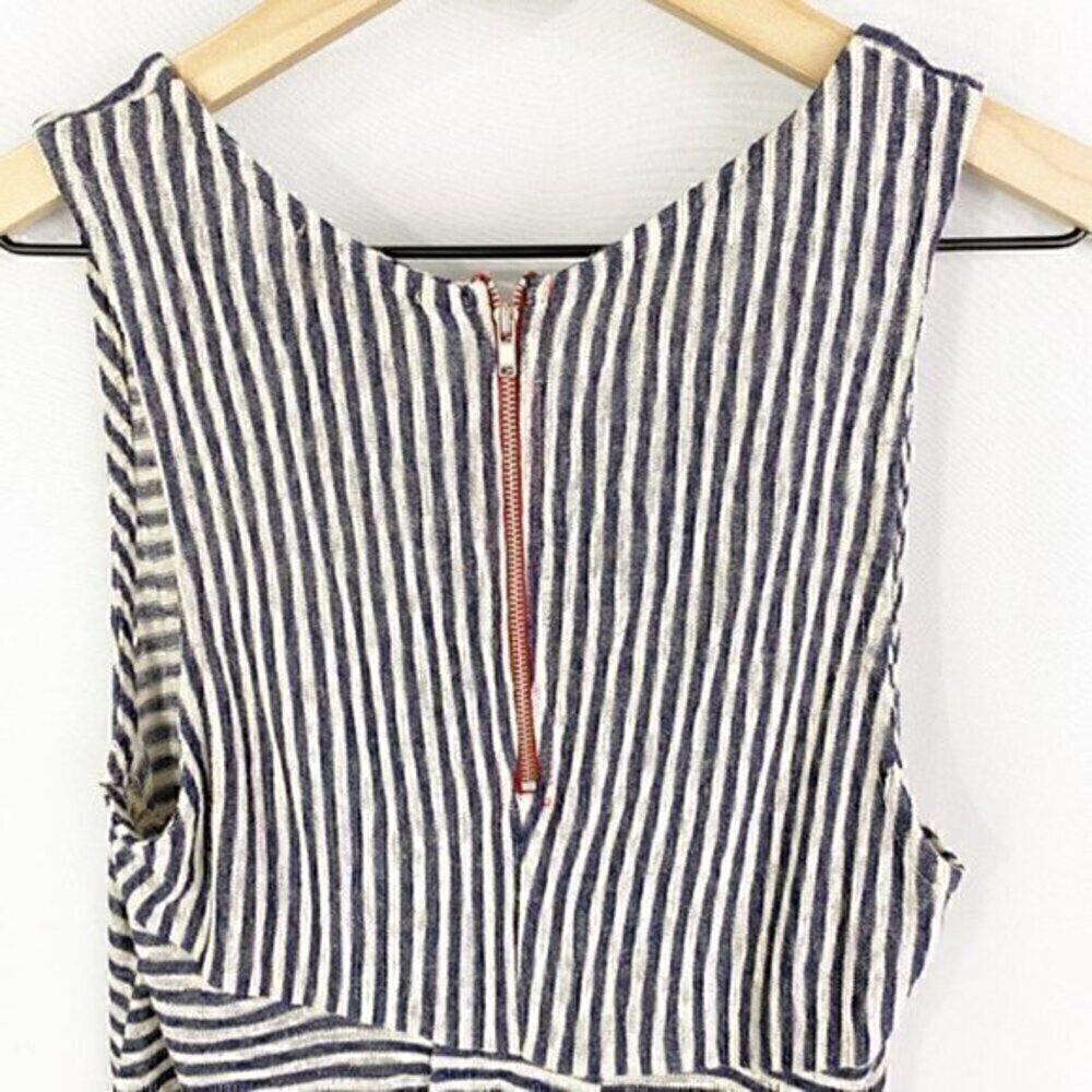 Anthropologies W5 Stripped High Low‎ Top Navy Blue White Small - Picture 8 of 11